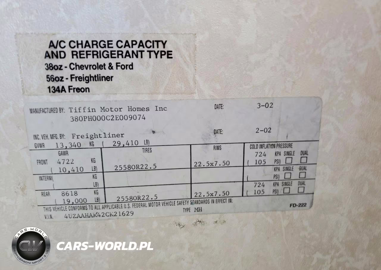 2002 Frht Recreational Vehicle (Rv) VIN:4UZAAHAK42CK21629 - 10