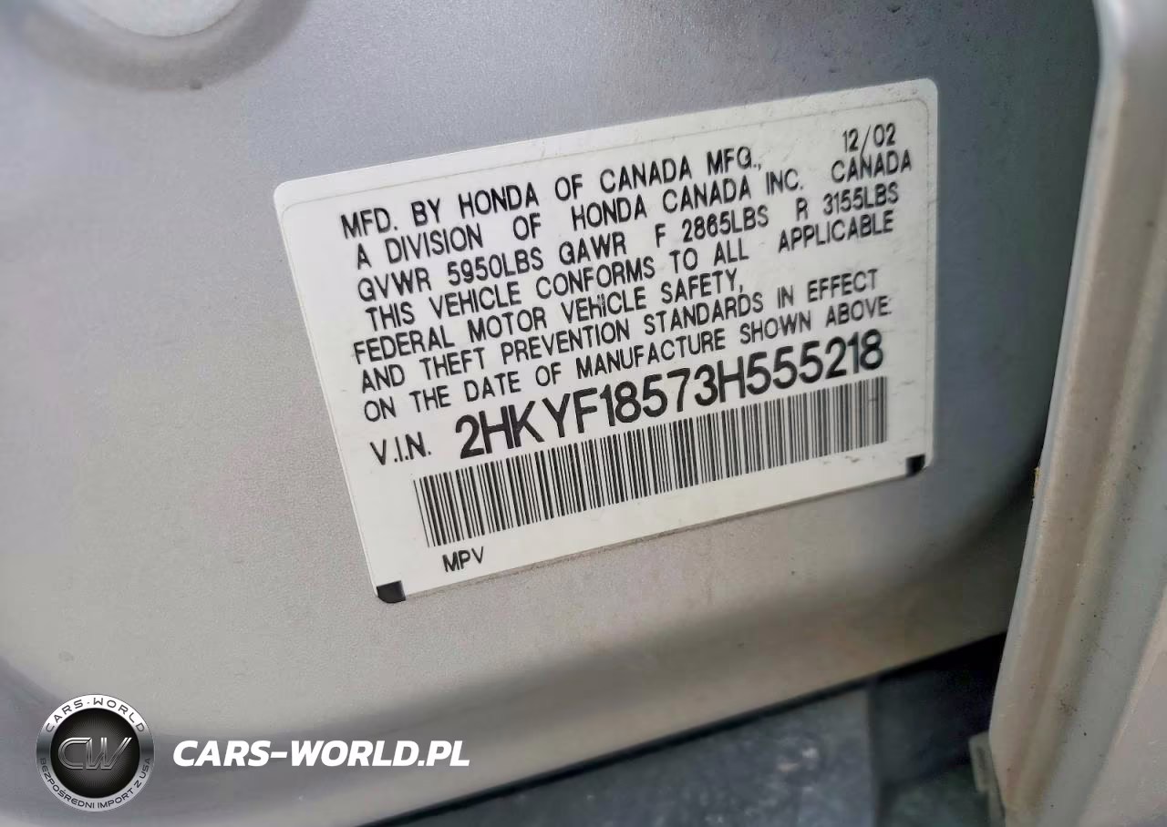 2003 Honda Pilot Exl VIN:2HKYF18573H555218 - 14