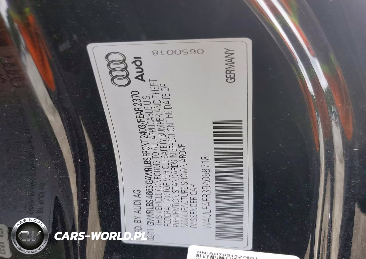 2011 Audi A5 Premium Plus VIN:WAULFAFR3BA058718 - 12