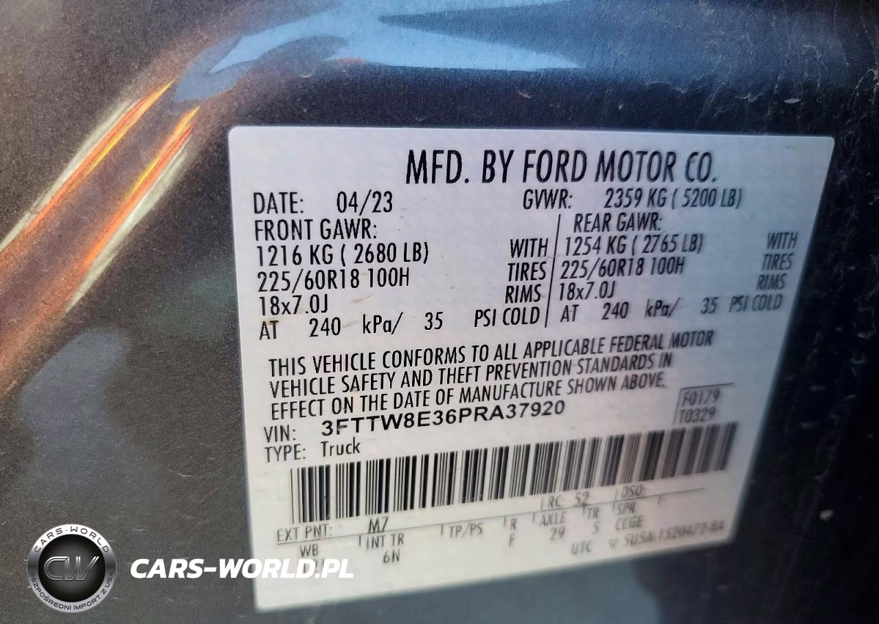 2023 Ford Maverick Xl VIN:3FTTW8E36PRA37920 - 12