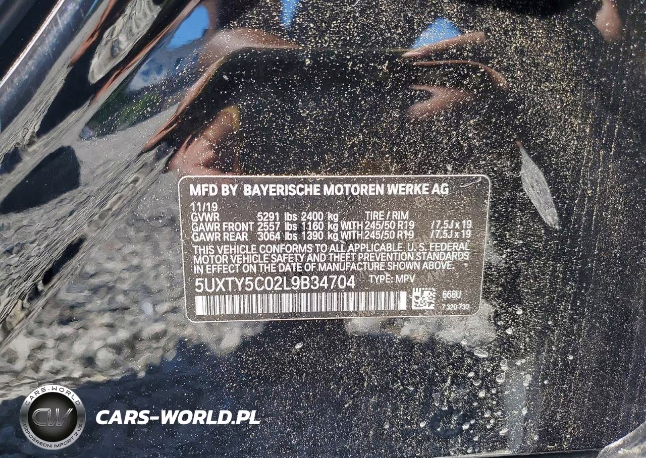 2020 BMW X3 xDrive30I VIN:5UXTY5C02L9B34704 - 13