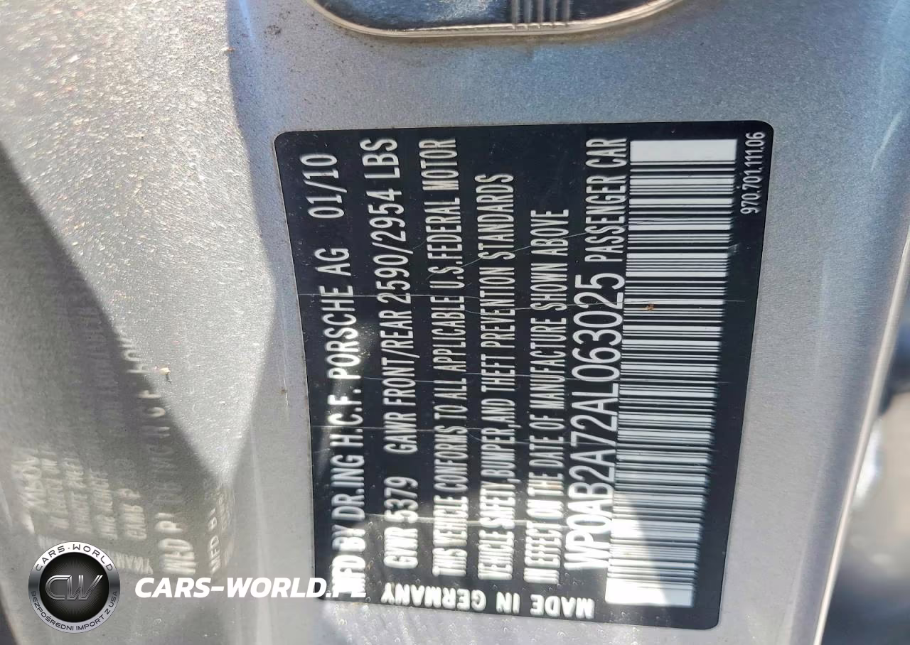 2010 Porsche Panamera S VIN:WP0AB2A72AL063025 - 13