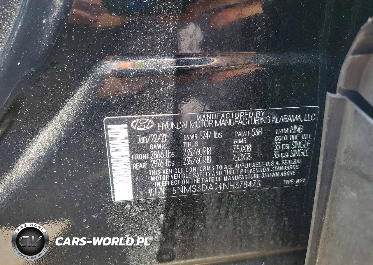 2022 Hyundai Santa Fe Sel VIN:5NMS3DAJ4NH378473 - 13