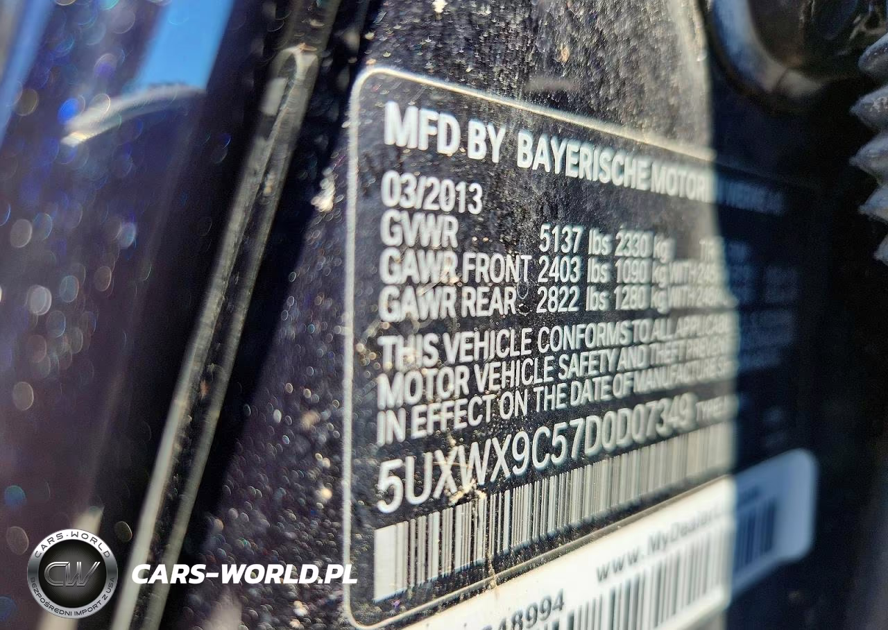 2013 BMW X3 xDrive28I VIN:5UXWX9C57D0D07349 - 13