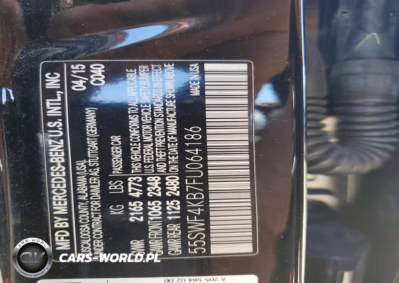 2015 Mercedes-Benz C 300 4Matic VIN:55SWF4KB7FU064186 - 12