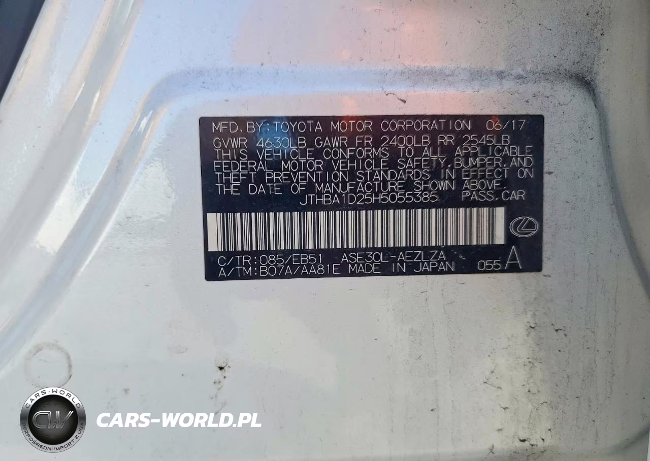 2017 Lexus Is 200T VIN:JTHBA1D25H5055385 - 12