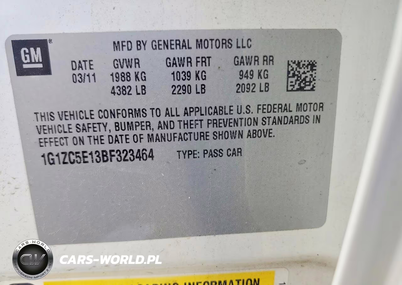 2011 Chevrolet Malibu 1Lt VIN:1G1ZC5E13BF323464 - 12