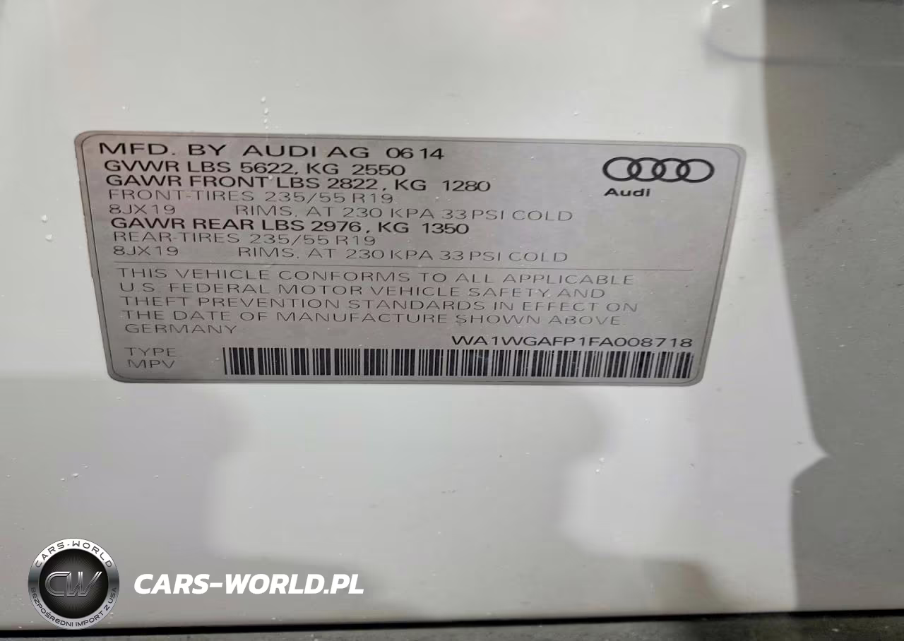 2015 Audi Q5 Prestige VIN:WA1WGAFP1FA008718 - 14
