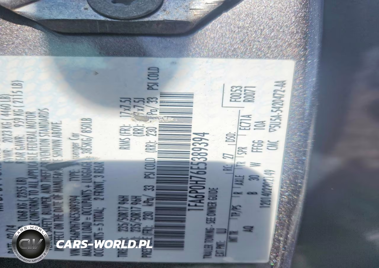 2014 Ford Fusion Se VIN:1FA6P0H76E5389394 - 12