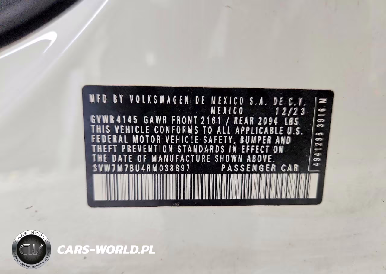 2024 Volkswagen Jetta Se VIN:3VW7M7BU4RM038897 - 12