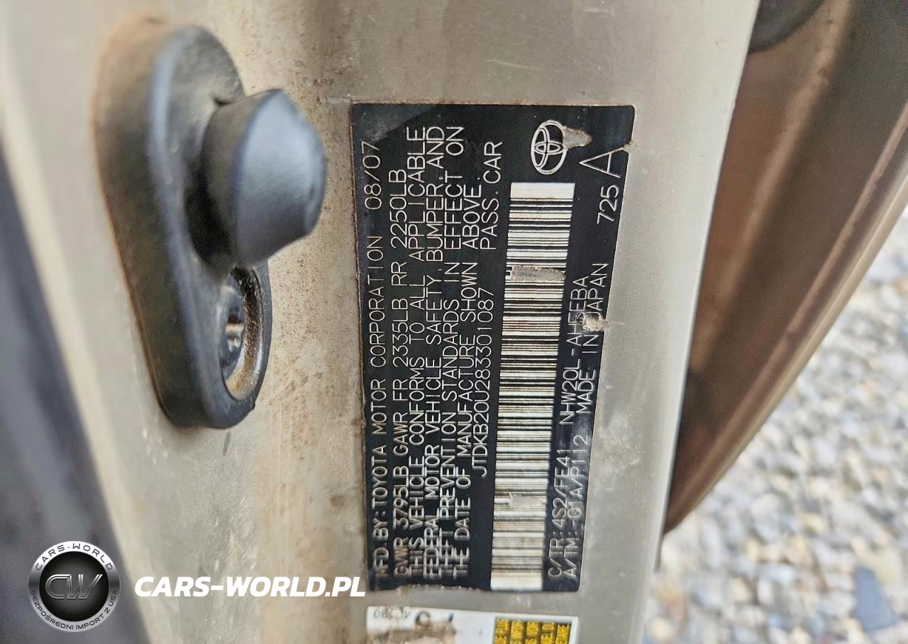 2008 Toyota Prius Base VIN:JTDKB20U283301087 - 12