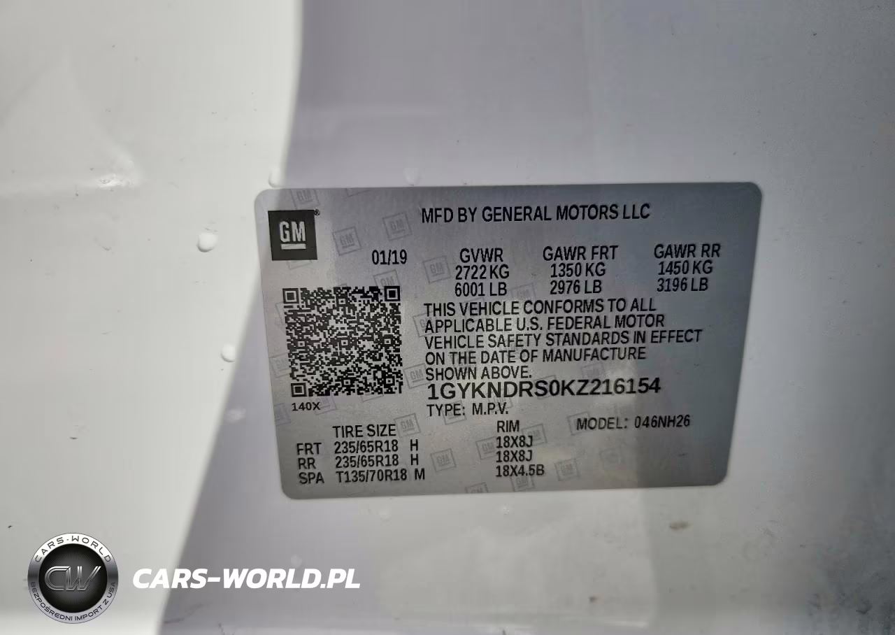2019 Cadillac Xt5 Luxury VIN:1GYKNDRS0KZ216154 - 14