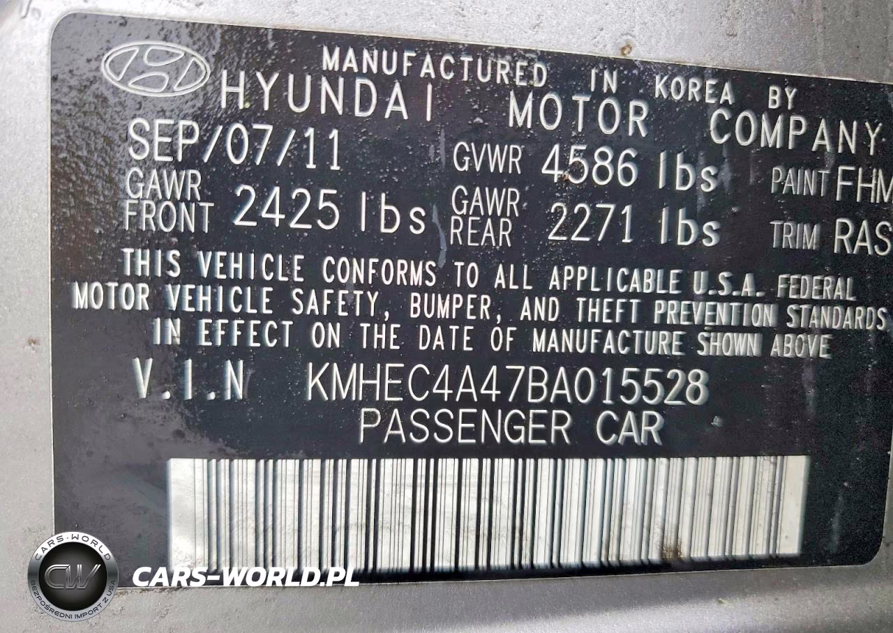 2011 Hyundai Sonata Hybrid VIN:KMHEC4A47BA015528 - 13