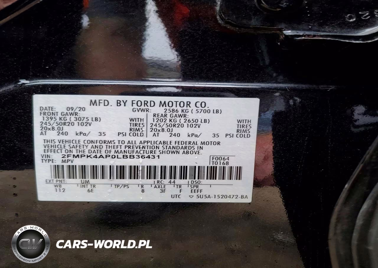 2020 Ford Edge St VIN:2FMPK4AP0LBB36431 - 13
