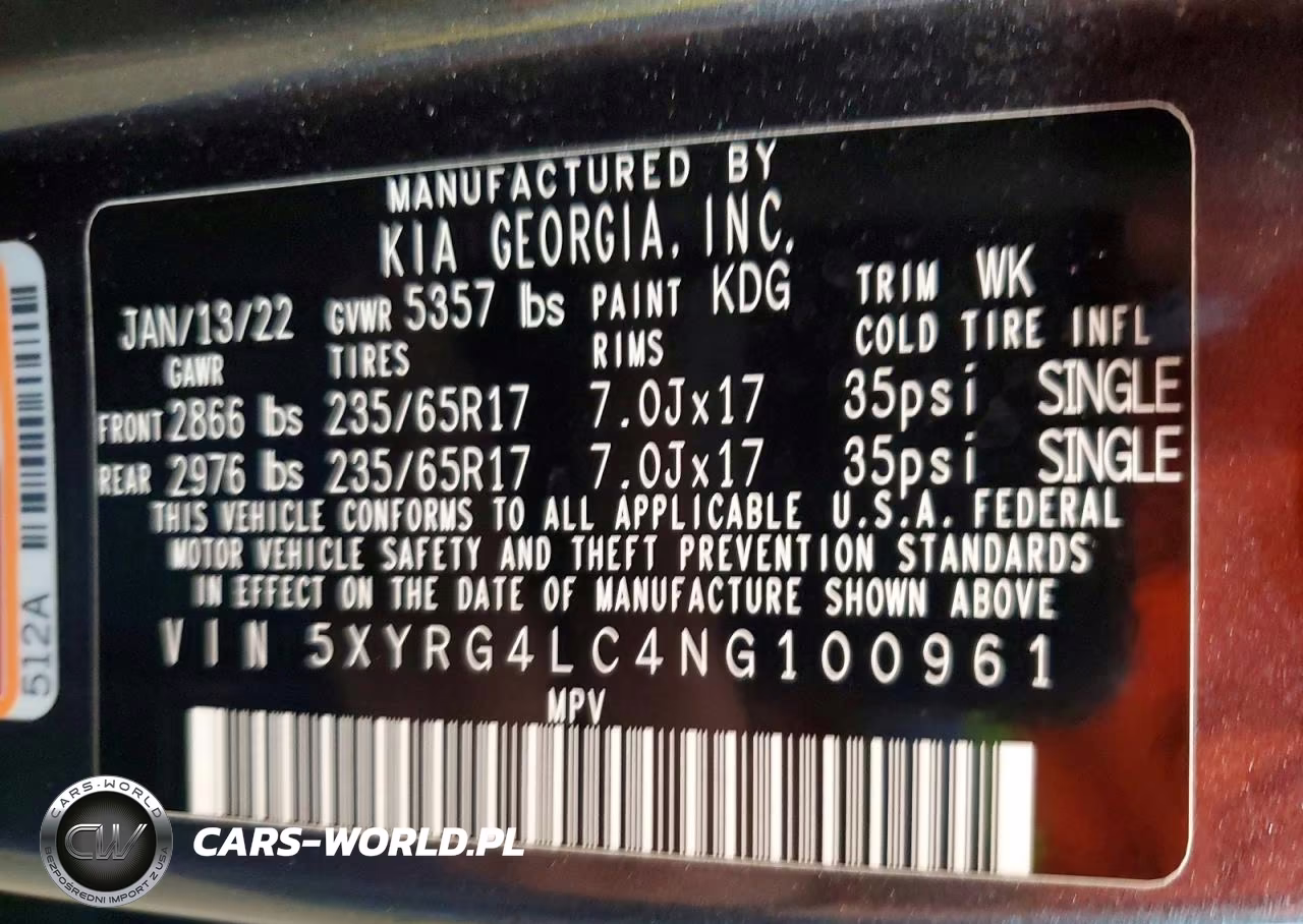 2022 Kia Sorento Lx VIN:5XYRG4LC4NG100961 - 14