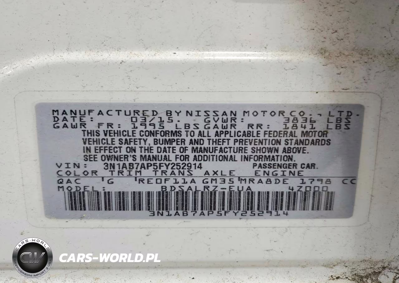 2015 Nissan Sentra Sr VIN:3N1AB7AP5FY252914 - 12