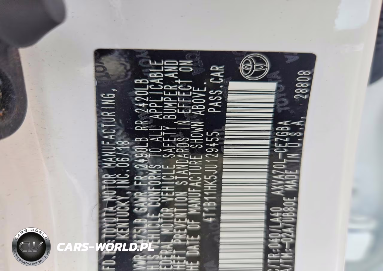 2018 Toyota Camry Xle VIN:4T1B11HK5JU129455 - 13