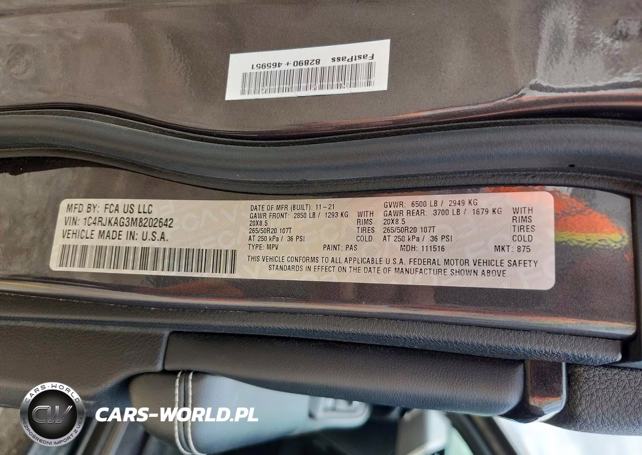 2021 Jeep Grand Cherokee L Laredo VIN:1C4RJKAG3M8202642 - 12