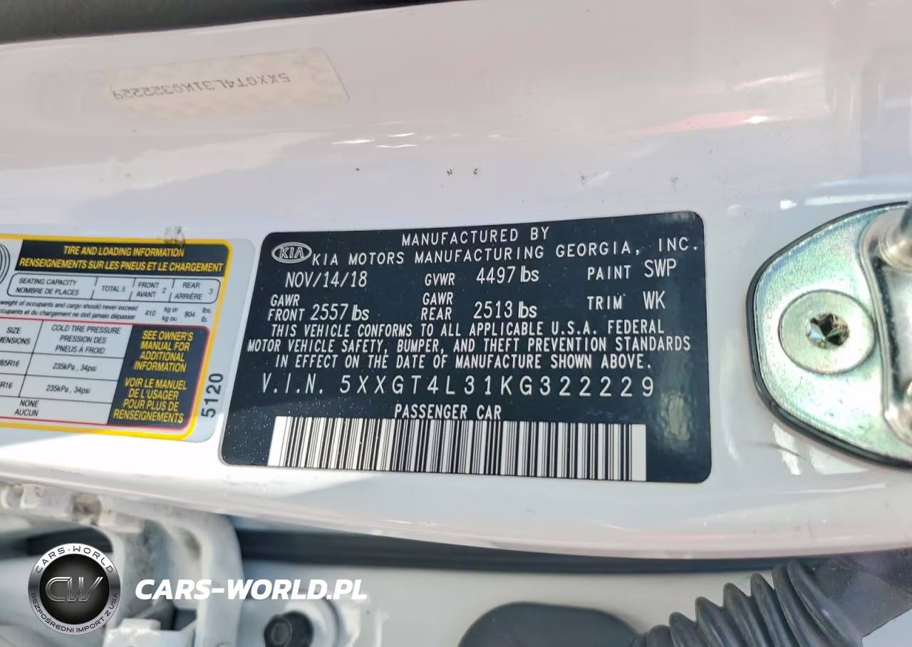 2019 Kia Optima Lx VIN:5XXGT4L31KG322229 - 12