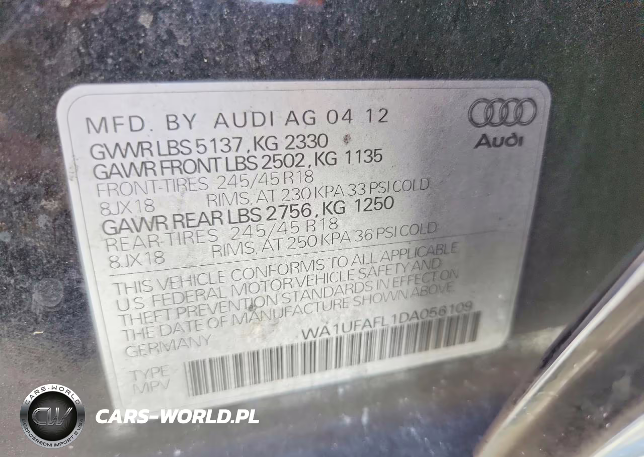 2013 Audi A4 Allroad Premium Plus VIN:WA1UFAFL1DA056109 - 12