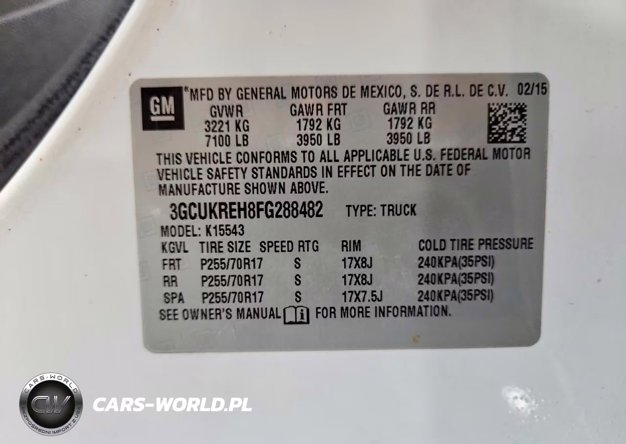 2015 Chevrolet Silverado K1500 Lt VIN:3GCUKREH8FG288482 - 12