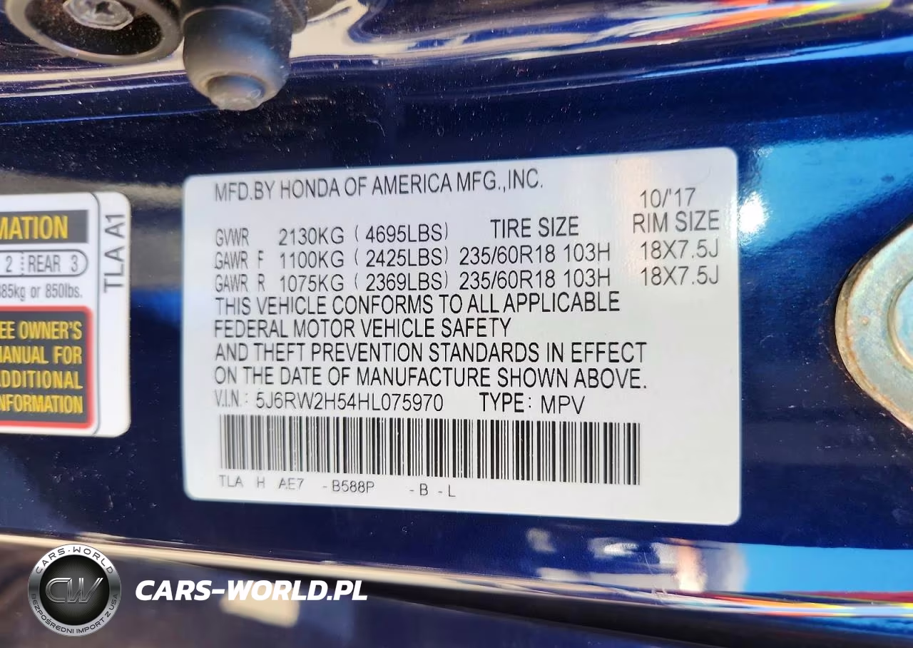 2017 Honda Cr-V Ex VIN:5J6RW2H54HL075970 - 14