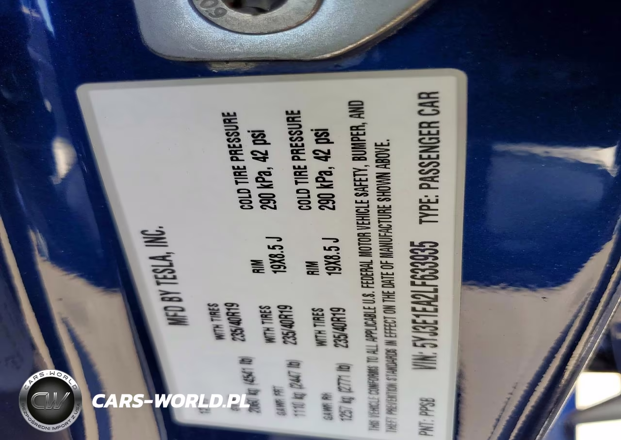 2020 Tesla Model 3 VIN:5YJ3E1EA2LF633935 - 13