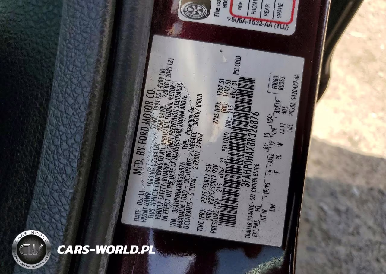 2011 Ford Fusion Se VIN:3FAHP0HAXBR326876 - 12