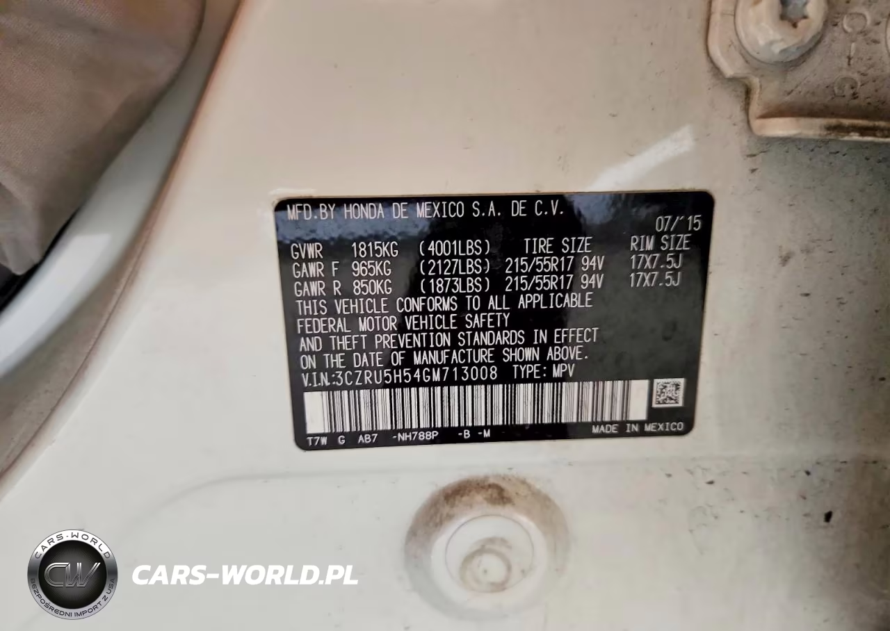 2016 Honda Hr-V Ex VIN:3CZRU5H54GM713008 - 13