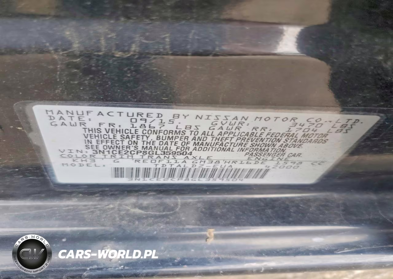 2016 Nissan Versa Note Sv VIN:3N1CE2CP8GL359504 - 12