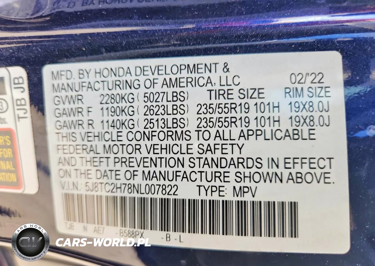 2022 Acura Rdx Advance VIN:5J8TC2H78NL007822 - 13