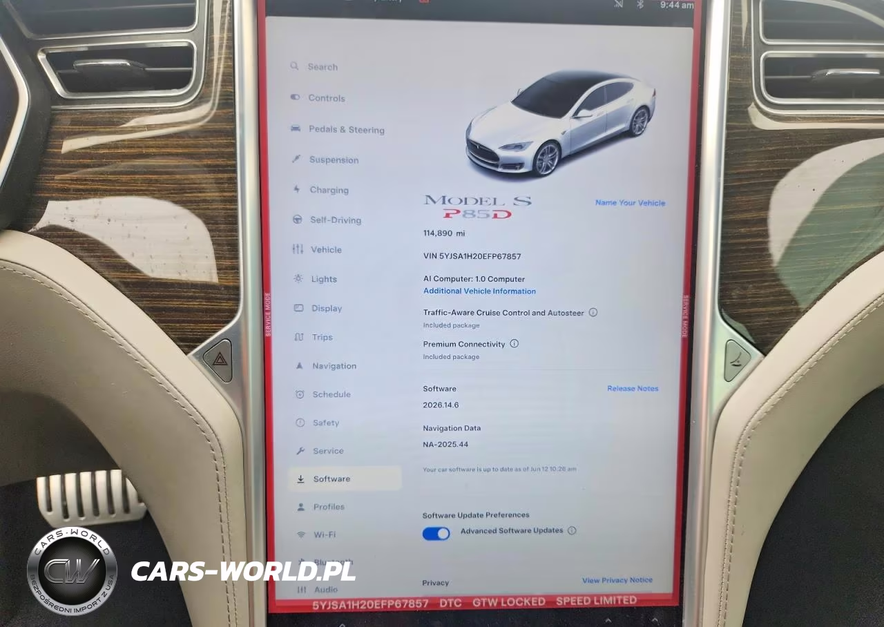 2014 Tesla Model S VIN:5YJSA1H20EFP67857 - 9