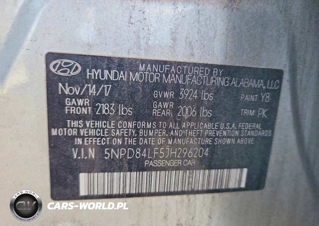 2018 Hyundai Elantra Sel VIN:5NPD84LF5JH296204 - 12