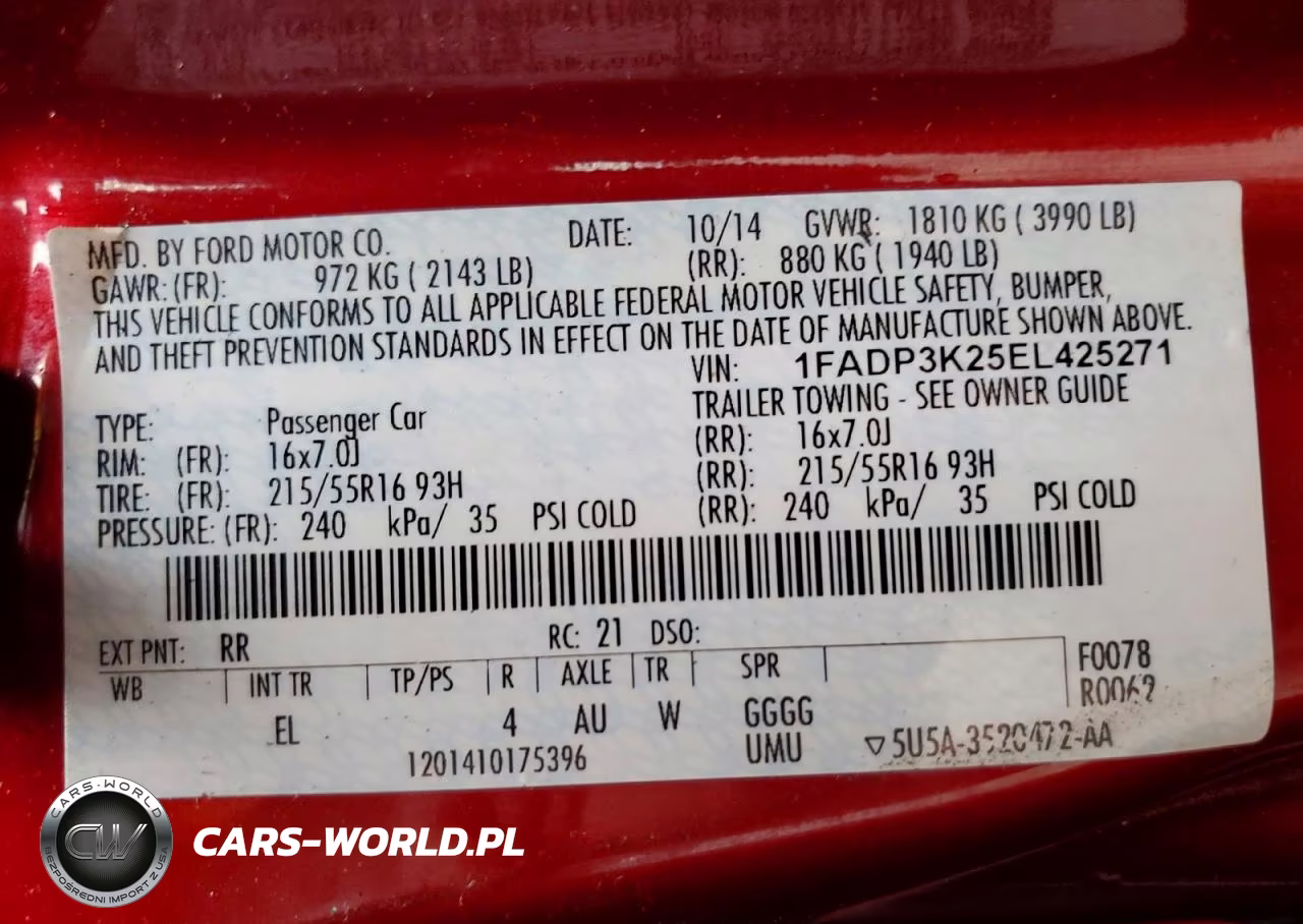 2014 Ford Focus Se VIN:1FADP3K25EL425271 - 12