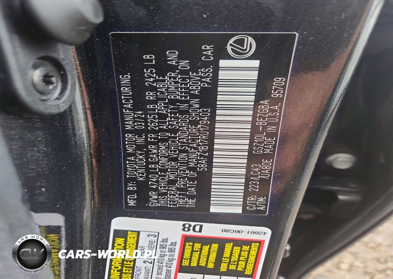 2024 Lexus Es 350 Ultra Luxury VIN:58AFZ1B17RU179403 - 12