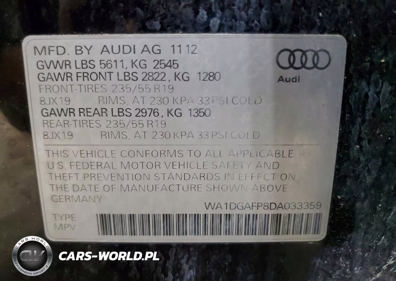 2013 Audi Q5 Premium Plus VIN:WA1DGAFP8DA033359 - 14