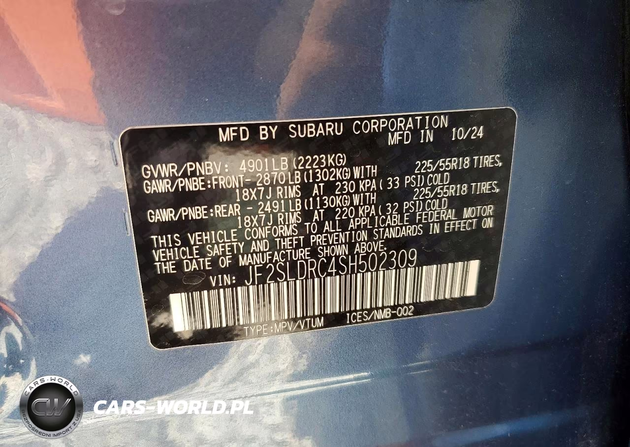 2025 Subaru Forester Limited VIN:JF2SLDRC4SH502309 - 13
