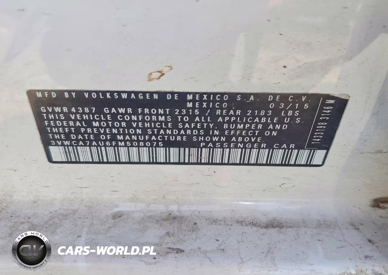 2015 Volkswagen Golf Sportwagen Tdi S VIN:3VWCA7AU6FM508075 - 12