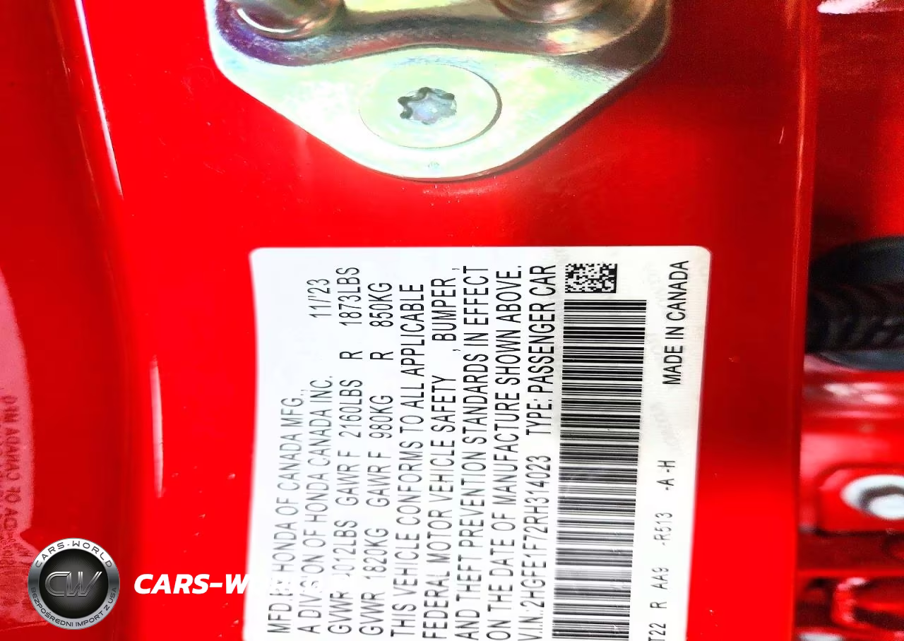 2024 Honda Civic Ex VIN:2HGFE1F72RH314023 - 12