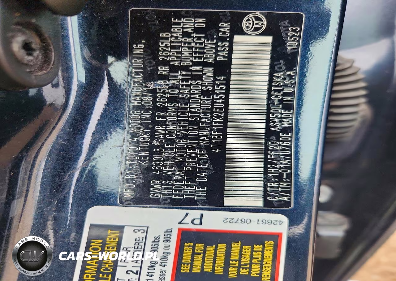 2014 Toyota Camry Se VIN:4T1BF1FK2EU451514 - 13