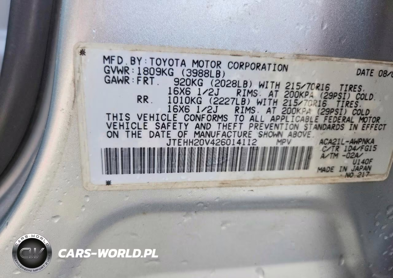 2002 Toyota Rav4 Base VIN:JTEHH20V426014112 - 13