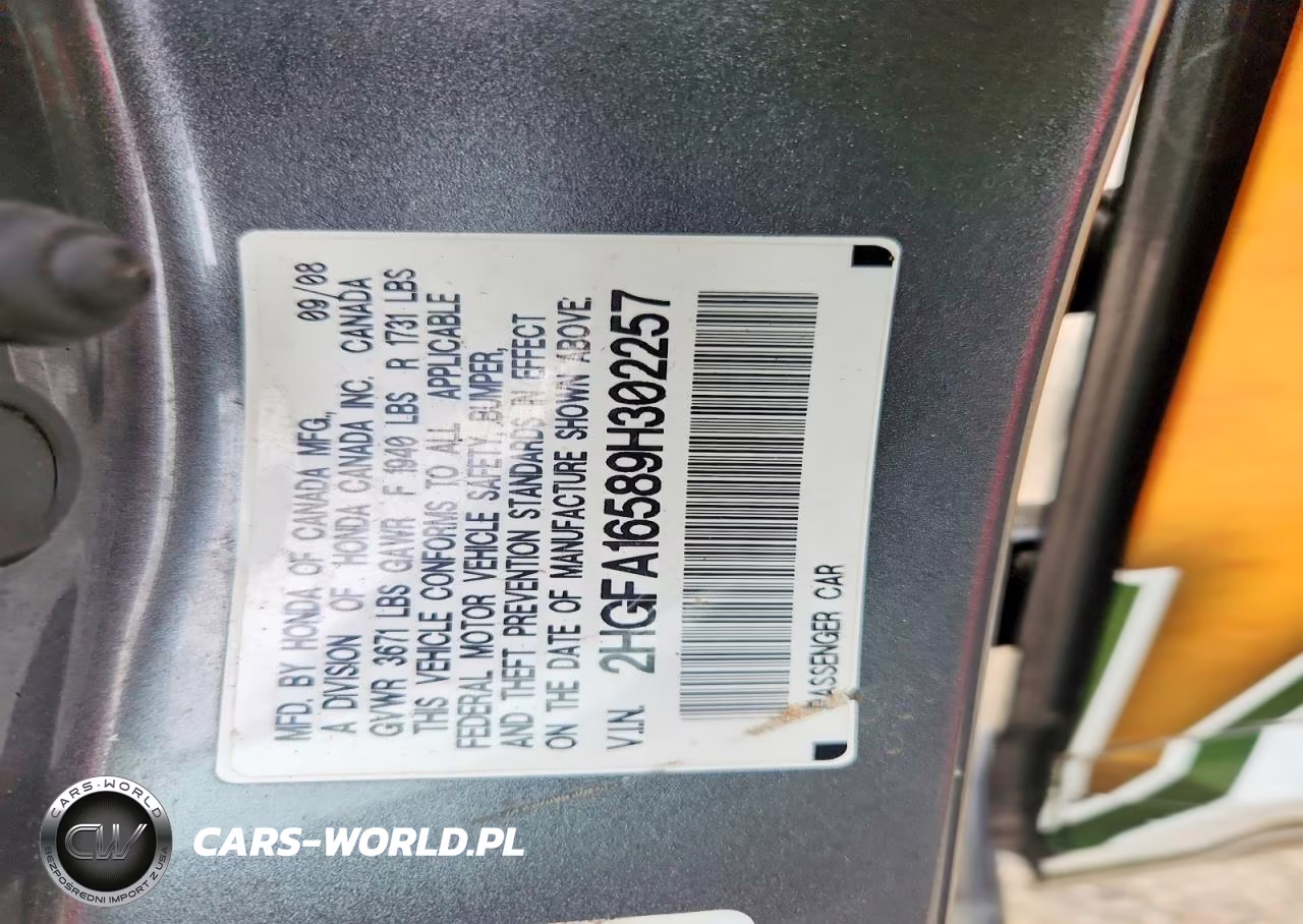 2009 Honda Civic Lx VIN:2HGFA16589H302257 - 12