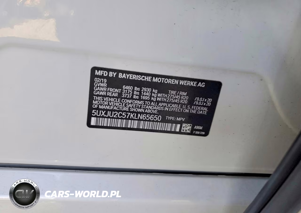 2019 BMW X5 xDrive50I VIN:5UXJU2C57KLN65650 - 13