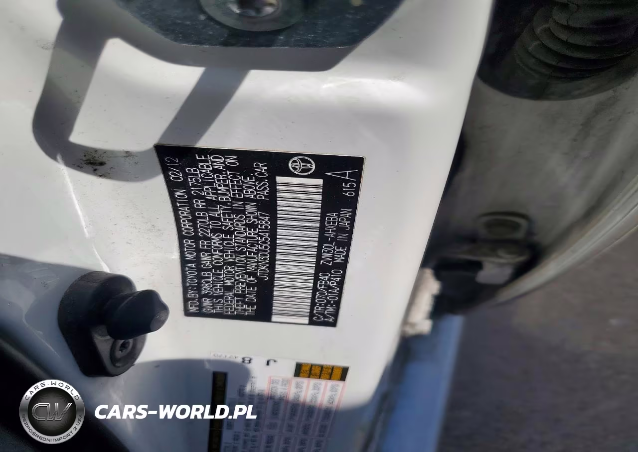 2012 Toyota Prius Two VIN:JTDKN3DU5C5415847 - 12