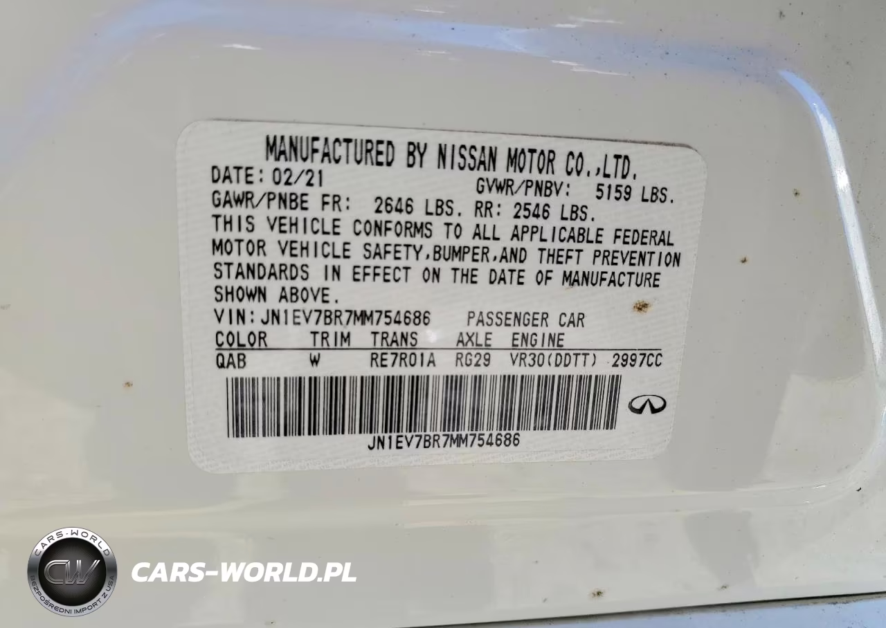2021 Q50 LUXE Q50 LUXE LUXE VIN:JN1EV7BR7MM754686 - 12