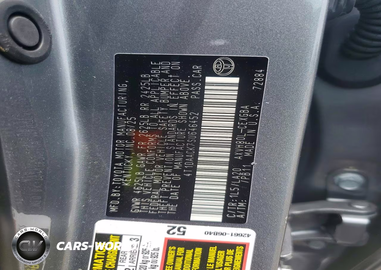 2025 Toyota Camry Xle VIN:4T1DAACK7SU646452 - 12