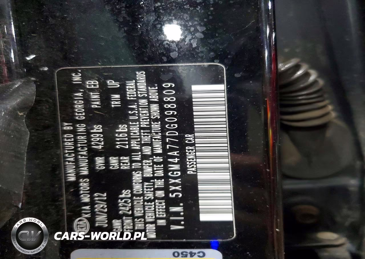 2013 Kia Optima Lx VIN:5XXGM4A77DG098809 - 12