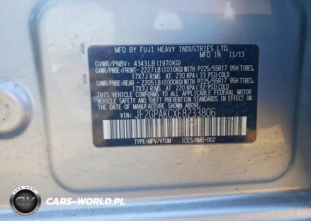 2014 Subaru Xv Crosstrek 2.0 Limited VIN:JF2GPAKCXE8233806 - 12