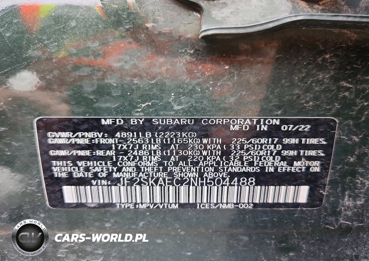 2022 Subaru Forester Premium VIN:JF2SKAEC2NH504488 - 13