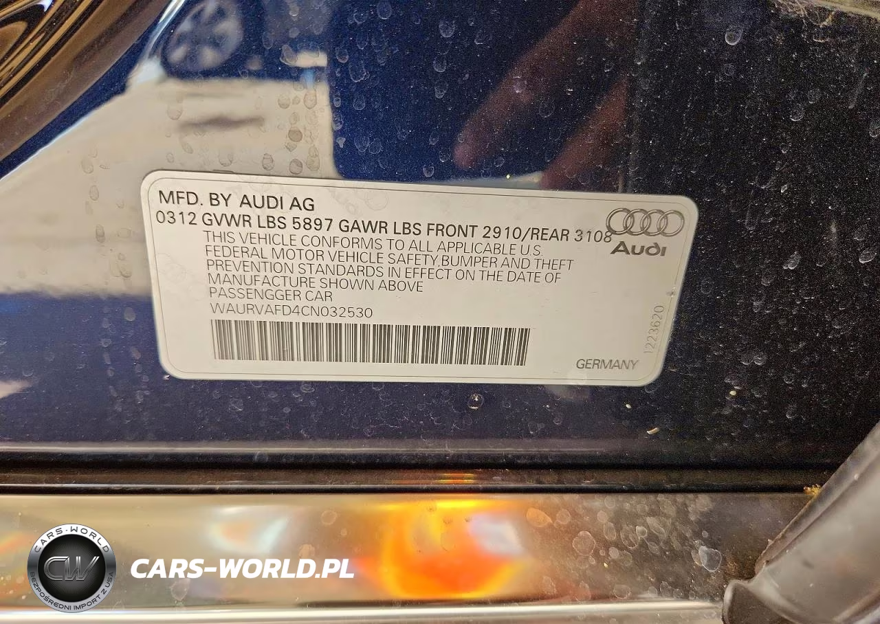 2012 Audi A8 L Quattro VIN:WAURVAFD4CN032530 - 12